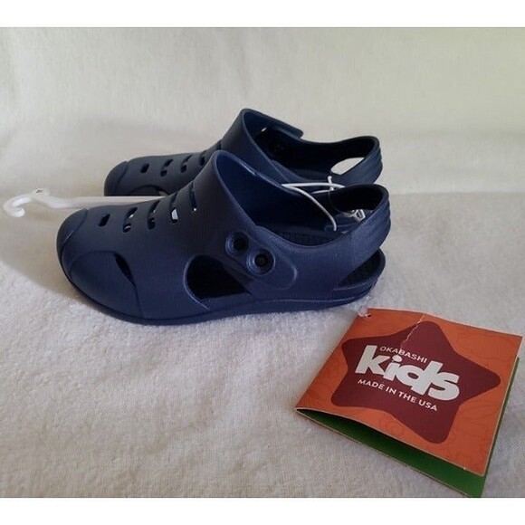 Kid's Okabashi Clog Style Navy Blue Waterproof Sandals -Boy/Girl Size: 11 (NWT) - Picture 3 of 6